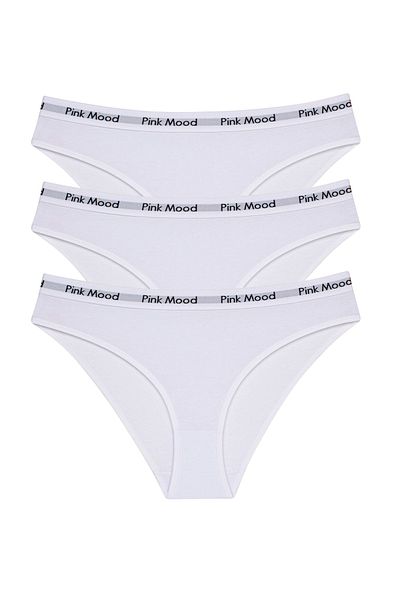 pink mood Βαμβακερό εσώρουχο με ελαστική ζώνη μέσης 3 Συσκευασία