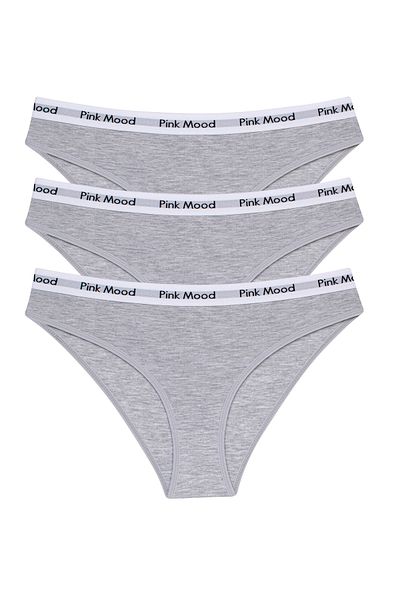 pink mood Cotton Panties with Elastic Waistband, Pack of 3