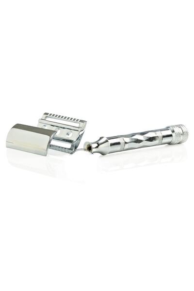 Parker 62r Παραδοσιακή ξυριστική μηχανή τριών τεμαχίων χρωμίου διπλής ακμής ξυριστική μηχανή ξυρίσματος γένια ίσια