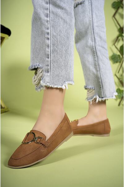 Riccon Casual Women's Ballerinas0012190 Tan Suede