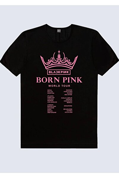 RYO FASHİON Tricou pentru copii cu mânecă scurtă, negru, unisex, Blackpink Gr...