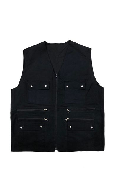 LUSSOLİFE Men's Hunter Linen Vest New Season Multi-Pocket