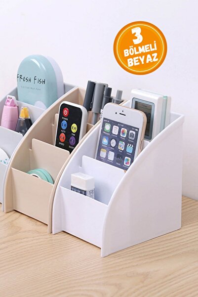 WAPPA Beyaz Çok Amaçlı Tekli Organizer Seti Takı Makyaj Dikiş Kutusu Masaüstü...