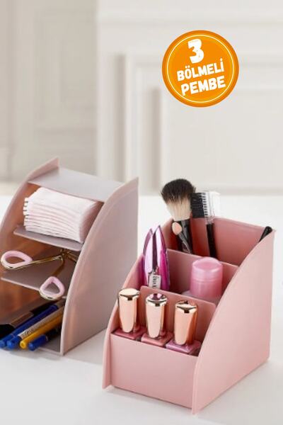 WAPPA Pembe Çok Amaçlı Tekli Organizer Seti Takı Makyaj Dikiş Kutusu Masaüstü...