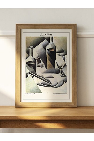 Mudi Store Juan Gris Bottles And Knife Poster Çerçevesiz Sanatsal Ünlü Ressam...