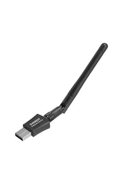 Everest EVERLINK EWA300 300Mbps 2.4GHz WIFI-4 N300 RTL8192 2dBi Antenli Usb Kablosuz Adaptör