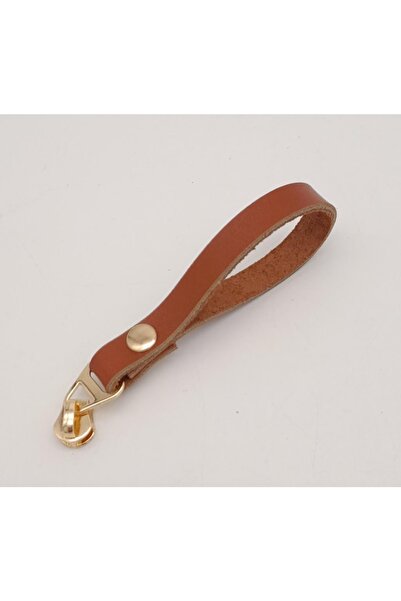 angel çanta aksesuar رأس بسحاب ذهبي فاتح من الجلد الطبيعي باللون البني الفاتح