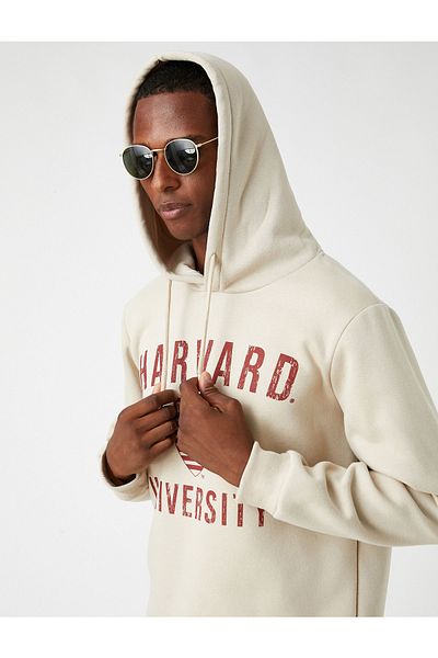 Koton Harvard Hooded Sweatshirt Licensed Printed