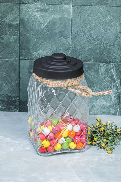 Wonder Luxury Special Design 30 Cm 4.5 Lt Gift Nostaliji Glass Jar Storage Container