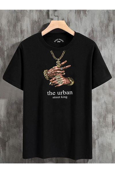 DEEPSENCE Μπλουζάκι Unisex Oversiz Streetwear Μπροστινή στάμπα Μαύρο Χρώμα