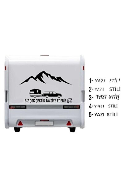 EYBA STİCKER Çekme Karavan Motokaravan Sticker Camp Doğa Manzara Qraç