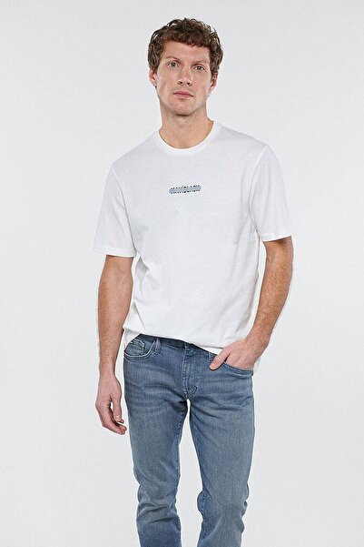 Mavi Erkek Black Baskılı Beyaz Tişört 0611404-70057