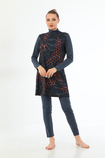 Elif Okur 7042 Model Full Covered Hijab Swimsuit