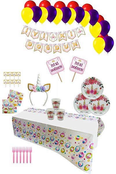 UNICORN Doğum Günü Parti Seti 16 Kişilik