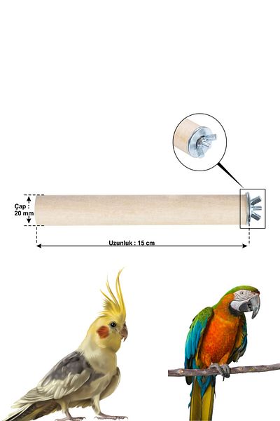 Alyones Tree Rope Bird Perch Jute Rope Perch Set of 2 Length 15 Cm Diameter 20 Mm