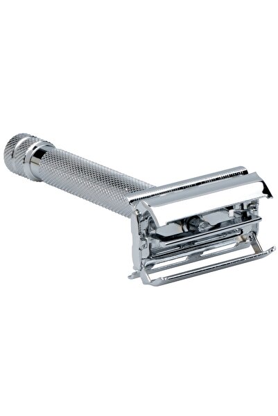 Parker 80r Safety Shaver Classic Traditional Shaving Chrome Top Opening Butte...
