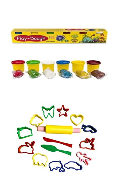 Çisobi Playdough 6 'lı Oyun Hamuru Ve Kalıbı 600 Gr. Ve Kalıp Hediyeli
