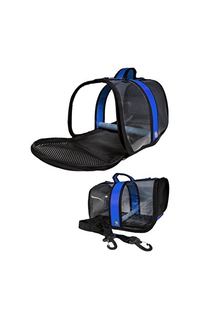 AlaPet Cennet Papağanı Taşıma Çantası (tünekli) Royal Capitano Mavi Kuş Taşıma Çantası (30cmx22cmx21cm)