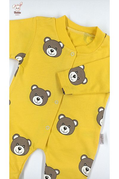 Nayinom Hobbe Baby Teddy Bear Jumpsuit 3-6-9 Months, Soft Texture