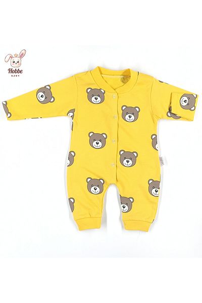 Nayinom Hobbe Baby Teddy Bear Jumpsuit 3-6-9 Months, Soft Texture