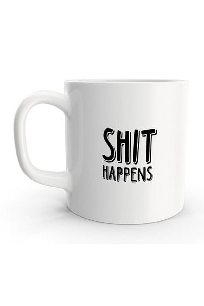 Rock'n Fox Shit Happens Themed Minimalist Mug