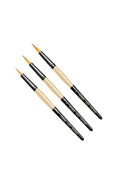 Südor 123 Seri Sentetik Yuvarlak Uçlu Suluboya Fırça Seti 3'lü No: 000-0-2