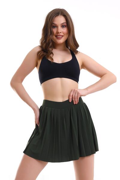 winmoda Жіноча спідниця для тенісу з підкладкою та колготками Tennis Skirt