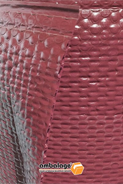 Ambalage Balonlu Naylon 100 Cm X 30 Metre 320 Gr Kalın Üç Kat Kırmızı Balonlu...