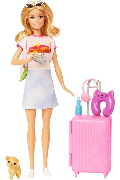 Barbie Seyahatte Bebeği Ve Aksesuarları