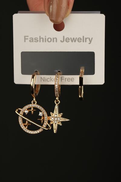 Jack Ferrero Çelik Renk Atmaz Garantli Faturalı Küpe