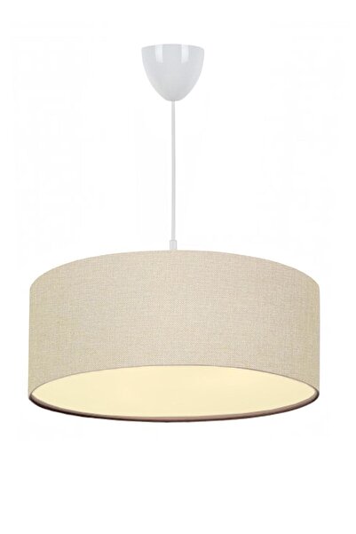 Modamonline Retro Sarkıt Kumaş Avize Krem Çap 30 Cm Av113