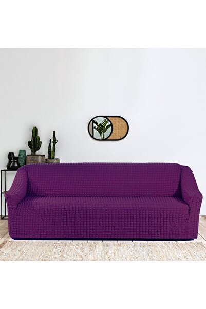 elgeyar Canapea învelită din bumbac elastic pentru 3 persoane - învelitoare pentru gât, husă pentru canapea extensibilă inclusă