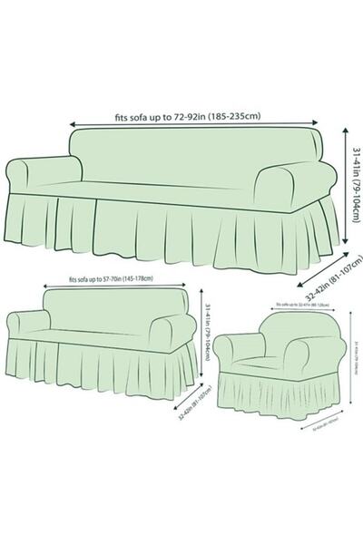 elgeyar 3 1 1 Model Bürümcük Sofa and Sofa Set - Sofa Bed Cover and Sofa Cover
