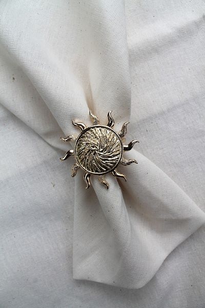 Emtory Home 6 Τεμάχια Gold Sun Metal Δαχτυλίδι Χαρτοπετσέτας - Κρεμάστρα Χαρτοπετσέτας