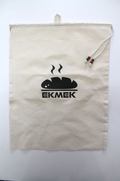 Emtory Home Голяма чанта за хляб с щампа и каишка за топъл хляб, 50x40 см