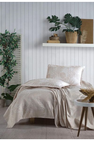 Clasy Jacquard Pique Set Mentha Powder