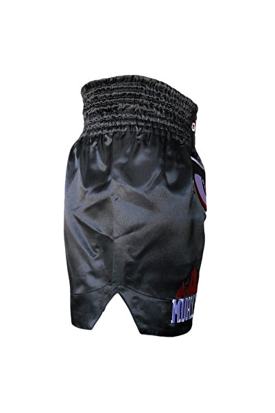 By Leon 1982 Unisex Siyah Leon No Fear Nakışlı Profesyonel Muay Thai Ve Kick Boks Şortu