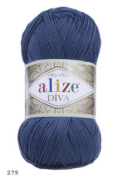 Alize Bikini de vară Diva Mercerized 5 bucăți - bluză bustieră din plasă, 279 Midnight Blue