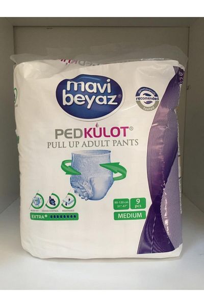 Mavi beyaz Pack of 9 Medium Patient Diaper Pads Absorbent Panties