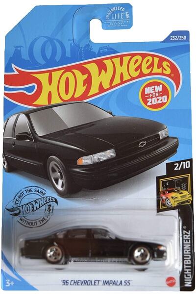 HOT WHEELS Erkek Çocuk Siyah 96 Chevrolet Impala Ss Oyuncak Tekli Arabaları