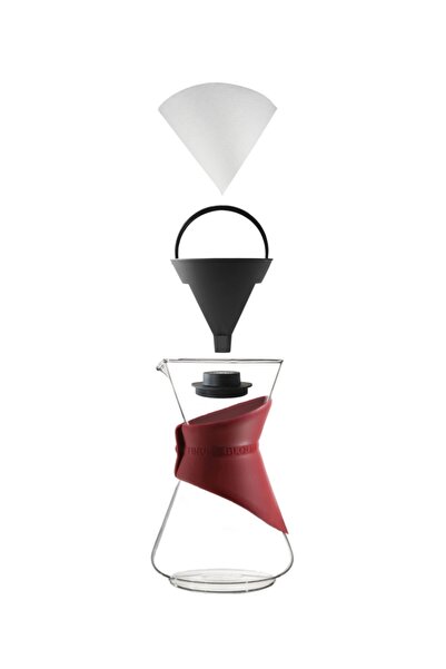 Chemex Bloom -flow Kahve Demleme Sürahisi-2-5 Fincan-siyah