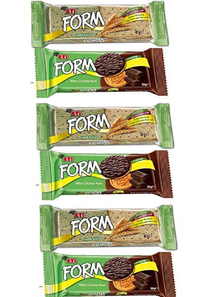Eti Form Kepekli Bisküvi 45 G X 3 Adet Form Çikolata Kaplı Lifli Bisküvi 50 Gr X 3 Adet