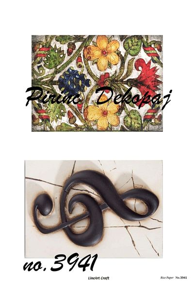 LİNEART Brass Decopage Paper - No: 3941