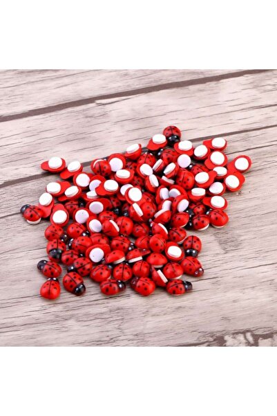Genel Markalar Kırmızı Yapışkanlı Sticker Uğur Böceği 1cm 100lü