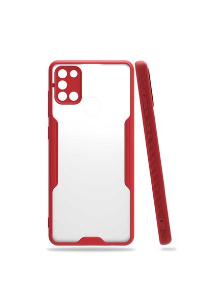 HTstore حافظة جالاكسي A21s بارفيه - أحمر