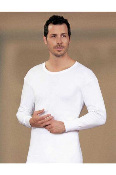Şahinler Şahinler - White Crew Neck Long Sleeve Men's Top Underwear Me016