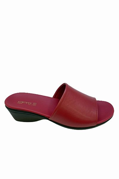 Ceyo 9922-12 Orthopedic Wedge Sole Women's Red Slippers