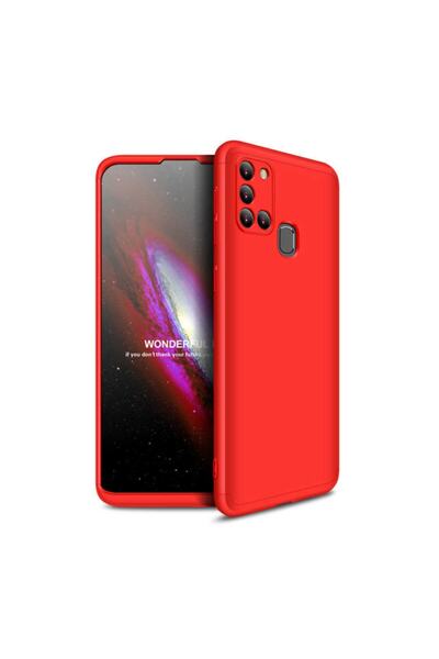 HTstore حافظة جالاكسي A21s بغطاء قمر - أحمر