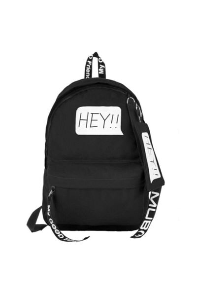 Sepete Ekle Black "hey" Trend Backpack