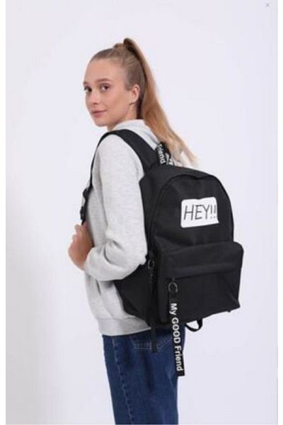 Sepete Ekle Black "hey" Trend Backpack
